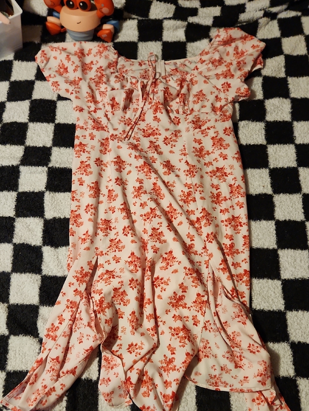 Pink Floral Tie-Front Casual Women’s Dress